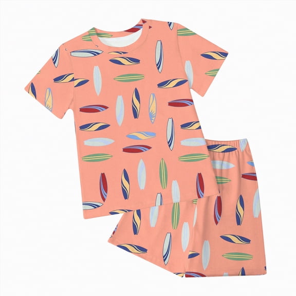 Infant Boy Clothes Kids Summer Elastic Printed Short-sleeved Sports 3 6 12 18 24 Months 3T T shirt Tops Elastic Waist Shorts Shirt and Jogger 2PCS Set