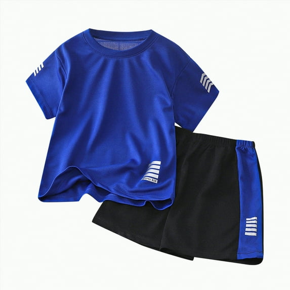 Boy Clothes Toddler Baby Set Kids Summer Stripe Print Sleeveless Beach 0 6 12 18 24 Months 2T 3T Clothing Tops T-Shirt+Pants Shorts 2PCS