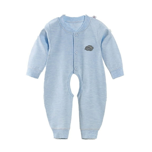 Infant Boy Pajamas Set Solid Crewneck Pullover Top Sleepwear Loungewear Set Girls Pjs Size 3-6 Months