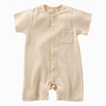 thumbnail image 1 of Infant Boy Romper Baby Boys Solid Color Bodysuit Toddler Ruffle Jumpsuit Shirts Casual Tops Baptism Shirt 6-12 Months 12-24 Months 2t 3t 4t 5t 6t 7t 8t 9t Children 0-3 Months, 1 of 5