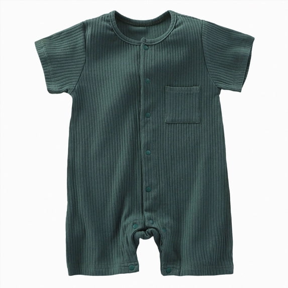 Infant Boy Romper Baby Boys Solid Color Bodysuit Toddler Ruffle Jumpsuit Shirts Casual Tops Baptism Shirt 6-12 Months 12-24 Months 2t 3t 4t 5t 6t 7t 8t 9t Children 0-3 Months