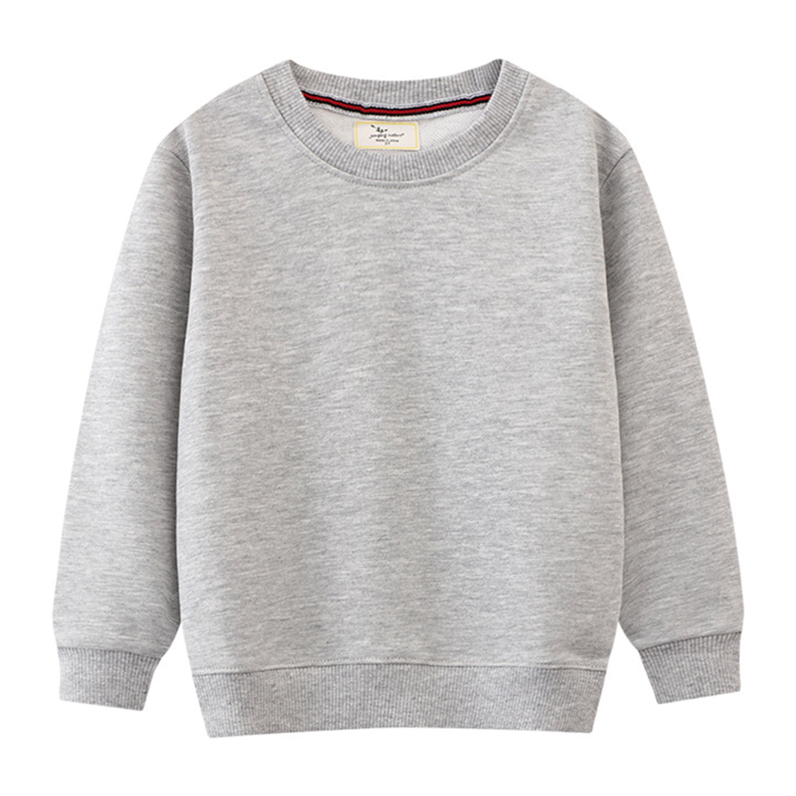 Infant Boy s Sweatshirt Plain Crewneck Versatile Pullover Top Casual Basic Sweatshirts Walmart