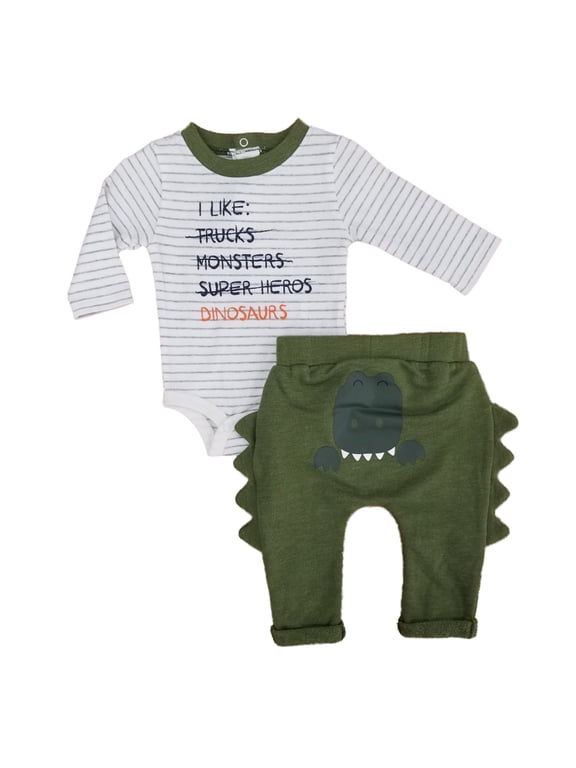 Infant Boys 2-Piece I Like Dinosaurs Long Sleeve Bodysuit & Pants Set