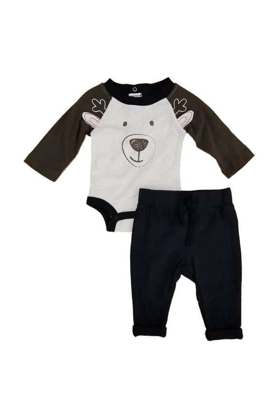 Infant Boys 2-Piece Long Sleeve Reindeer Bodysuit & Pants Set