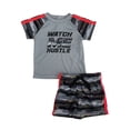 thumbnail image 1 of Infant Boys 2 Piece Watch Me Hustle Athletic T-Shirt & Shorts Set 3-6m, 1 of 1