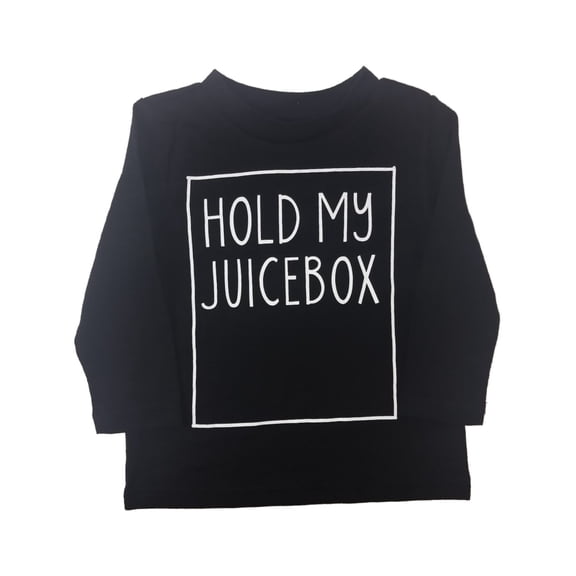 Infant Boys Black Hold My Juicebox T-Shirt Baby Tee Shirt 12m