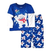 Infant Boys Blue Lightweight Snow Monster Christmas Holiday Pajamas 24 Months