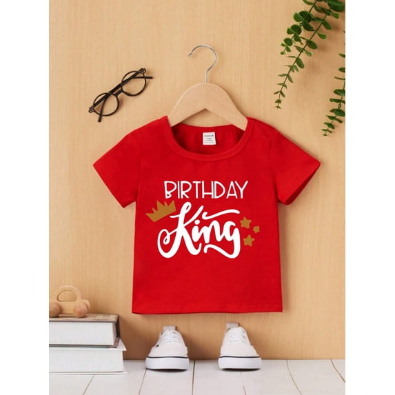 Infant Boys' Fun Text Slogan Short Sleeve T-Shirt, Spring/Summer