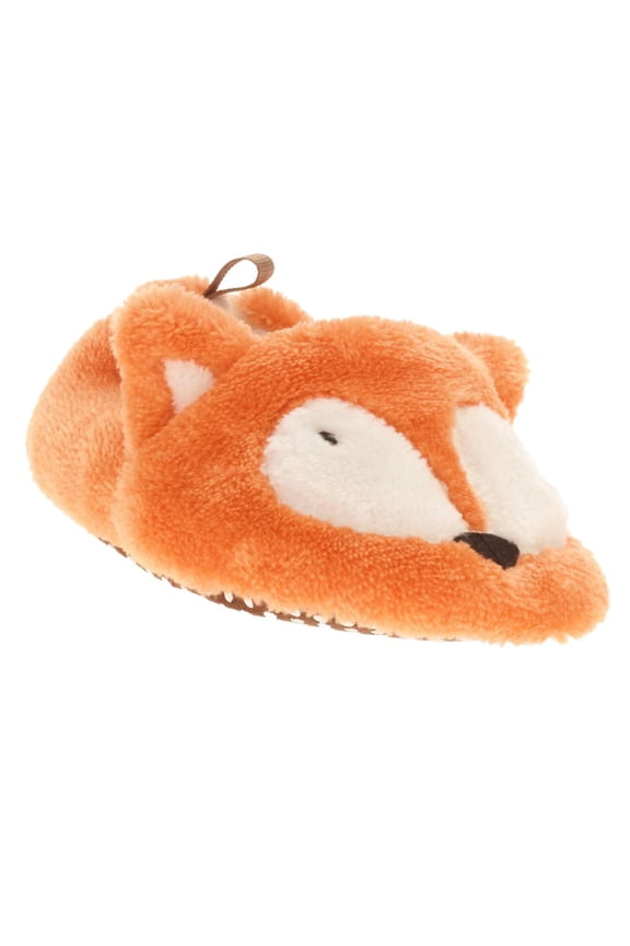 Infant Boys & Girls Plush Orange Fox Slippers Baby Prewalk Shoes 4