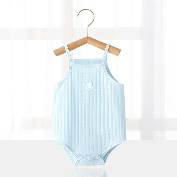 Infant Boys Girls Sleeveless Solid Romper Jumpsuit Newborn Summer Bodysuits Clothes