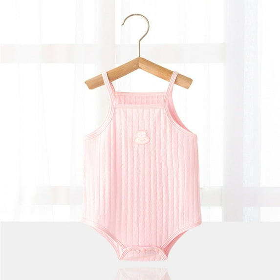 Infant Boys Girls Sleeveless Solid Romper Jumpsuit Newborn Summer Bodysuits Clothes