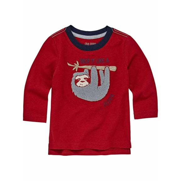 Infant Boys Long Sleeve Red Drop It Like A Sloth T-Shirt Baby Tee Shirt 24m