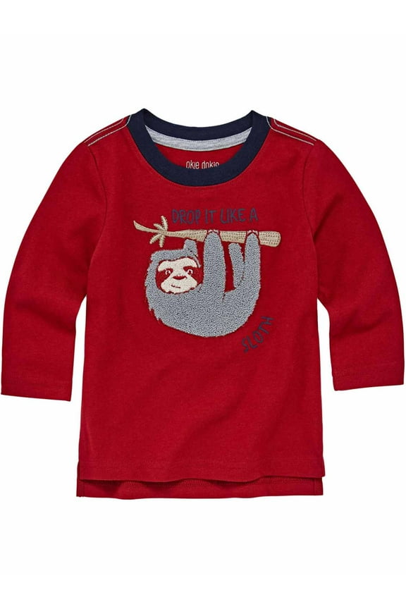 Infant Boys Long Sleeve Red Drop It Like A Sloth T-Shirt Baby Tee Shirt 24m