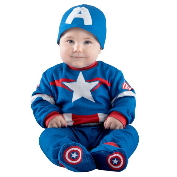 Infant Boys' Marvel Avengers Captain America Costume by Jazwares - Size 6-12 Months