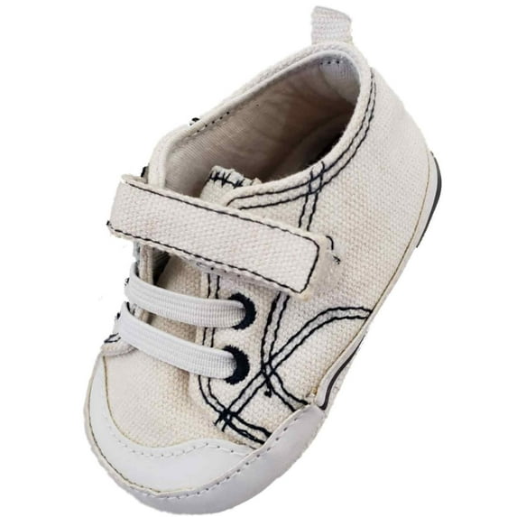 Infant Boys Off White Beige Ivory Slip-On Sneakers Kids Shoes 2