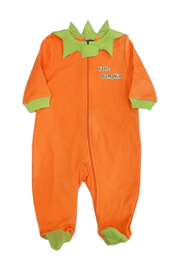 Infant Boys Orange Little Pumpkin Sleeper Halloween Sleep & Play 0-3 Months