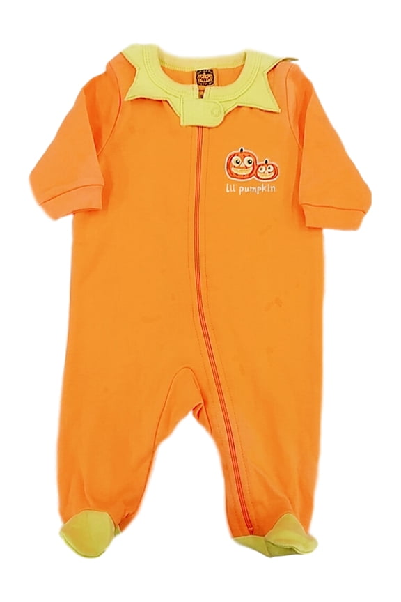 Infant Boys Orange Little Pumpkin Sleeper Halloween Sleep & Play 0-3M