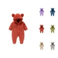 thumbnail image 1 of Infant Boys Outfits Baby Boy Romper Boys Romper and Jumpsuit Baby Footie Snowsuit Winter Cartoon Bear Warm Hooded Outfits for Girls and Boys, 1 of 6