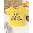 thumbnail image 1 of Infant Boys' Valentine'S Day & New Year Fun Letter Print Short Sleeve T-Shirt For Summer, 1 of 2
