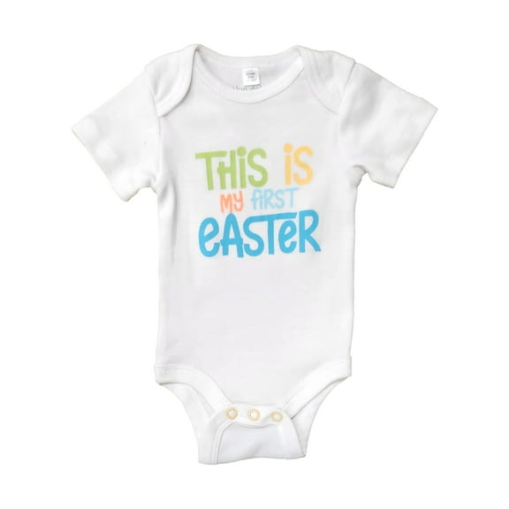Infant Boys White Easter This Is My First Easter Bodysuit Baby Outfit 9 Months