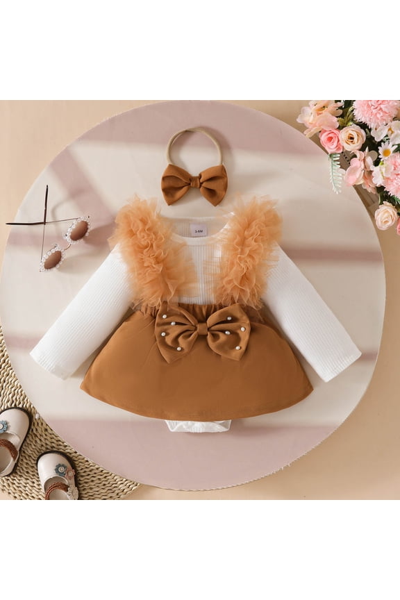 Infant Brown Newborn Clothes Newborn Romper Baby Girl Dresses Newborn Girl Outfits 1 Year Old Girl Clothes Baby Clothes 0-3 Months