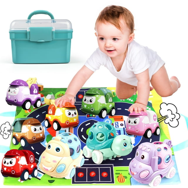 Infant Car Toys for 1 Year Old Girls,Pull Back Cars Toys for Toddlers 1