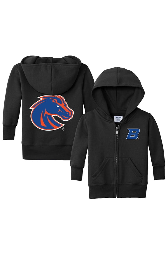 Infant Chad & Jake Black Boise State Broncos Full-Zip Logo Hoodie