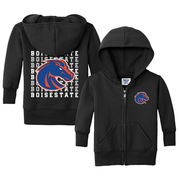 Infant Chad & Jake Black Boise State Broncos Full-Zip Retro Hoodie