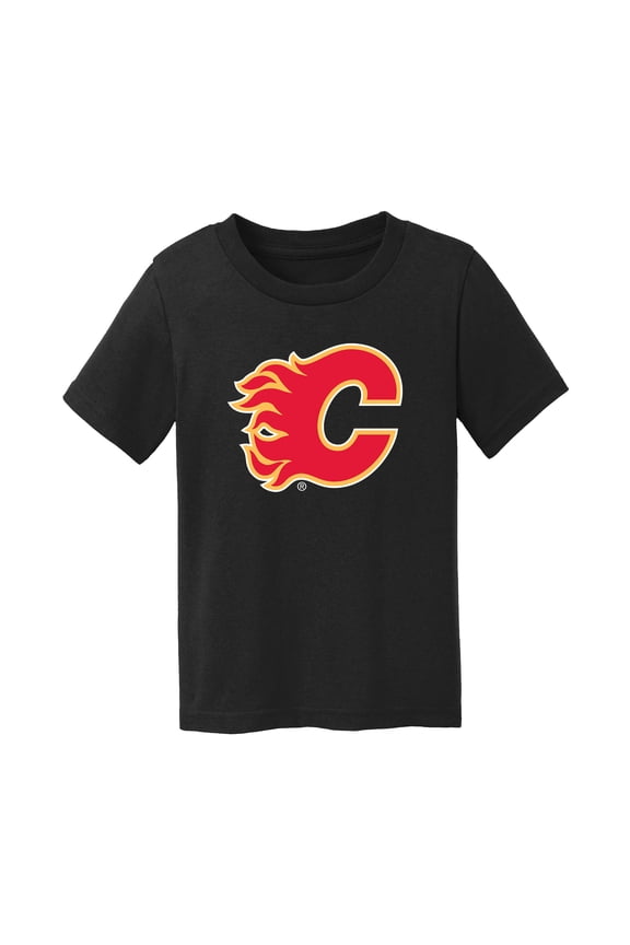 Infant Chad & Jake Black Calgary Flames Primary Logo T-Shirt