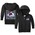 thumbnail image 1 of Infant Chad & Jake Black Colorado Avalanche Full-Zip Retro Sweatshirt, 1 of 1