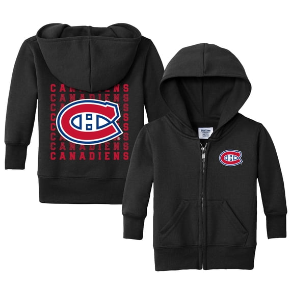 Infant Chad & Jake Black Montreal Canadiens Full-Zip Retro Sweatshirt
