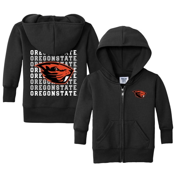 Infant Chad & Jake Black Oregon State Beavers Retro Full-Zip Hoodie