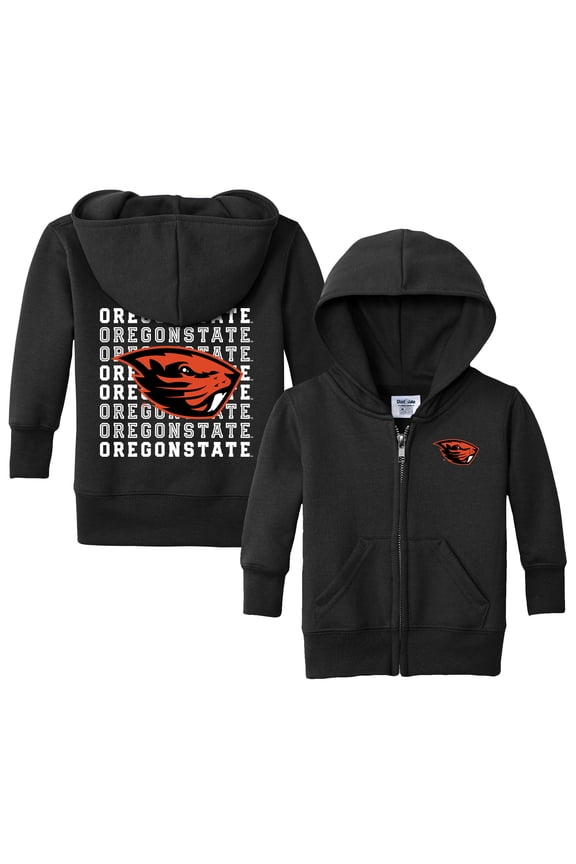 Infant Chad & Jake Black Oregon State Beavers Retro Full-Zip Hoodie