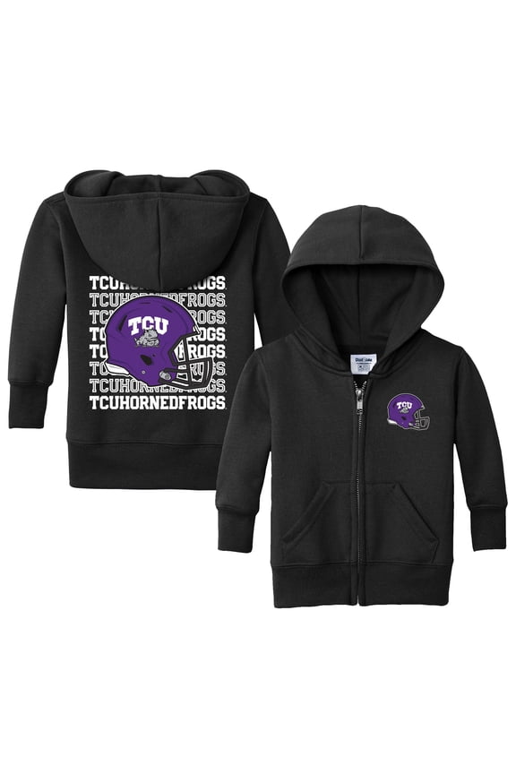 Infant Chad & Jake Black TCU Horned Frogs Retro Full-Zip Hoodie