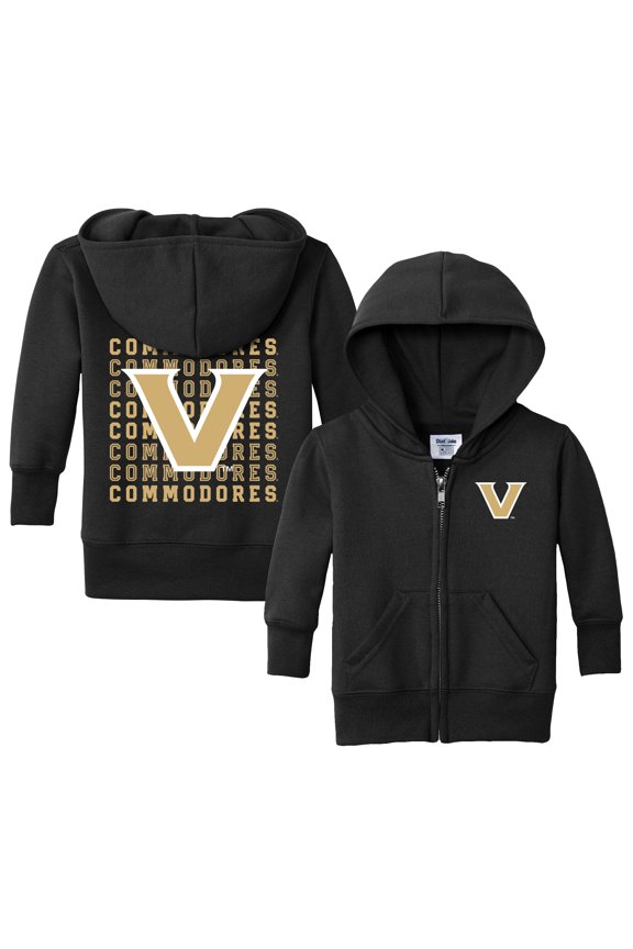Infant Chad & Jake Black Vanderbilt Commodores Retro Full-Zip Hoodie
