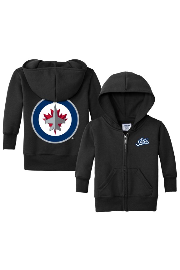 Infant Chad & Jake Black Winnipeg Jets Logo Full-Zip Hoodie Jacket