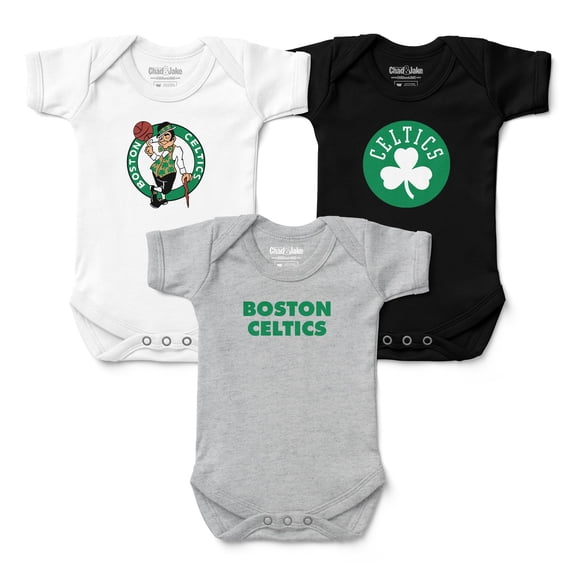 Infant Chad & Jake Boston Celtics Three-Pack Bodysuit Set