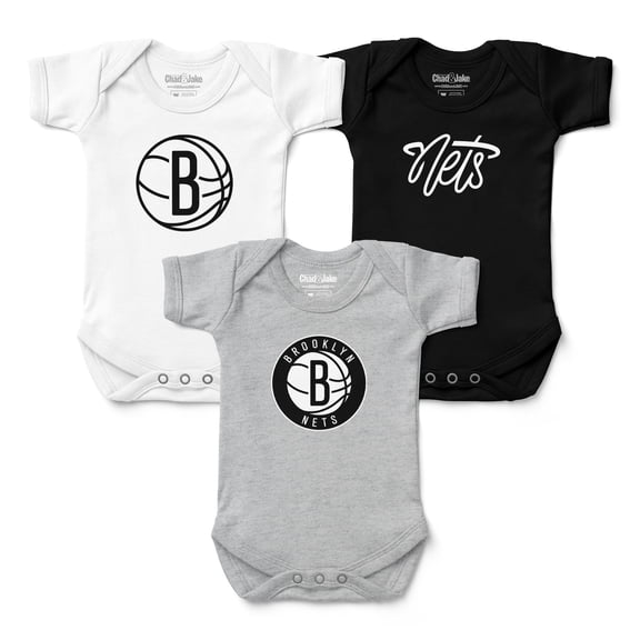 Infant Chad & Jake Brooklyn Nets Three-Pack Bodysuit Set