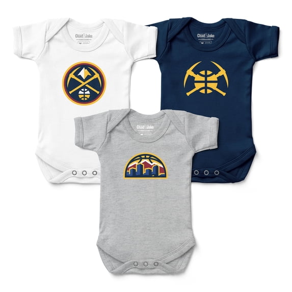 Infant Chad & Jake Denver Nuggets Three-Pack Bodysuit Set