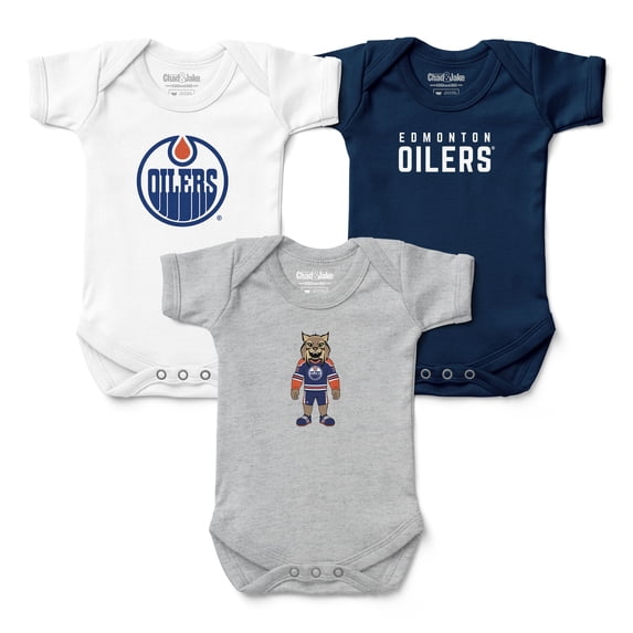 Infant Chad & Jake Edmonton Oilers Three-Pack Bodysuit Set