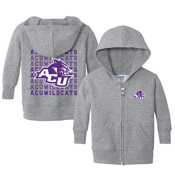 Infant Chad & Jake Heather Gray Abilene Christian University Wildcats Retro Full-Zip Hoodie Sweatshirt
