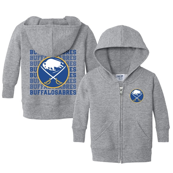 Infant Chad & Jake Heather Gray Buffalo Sabres Full-Zip Retro Hoodie