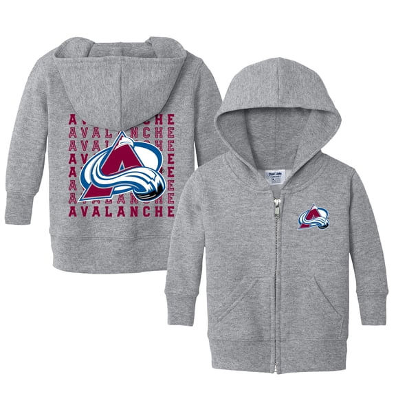 Infant Chad & Jake Heather Gray Colorado Avalanche Full-Zip Retro Sweatshirt