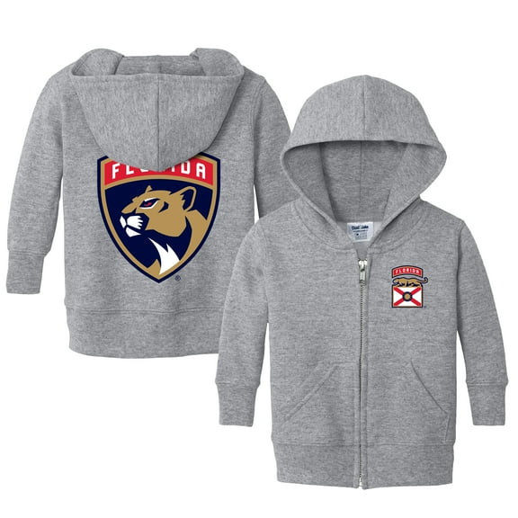 Infant Chad & Jake Heather Gray Florida Panthers Logo Full-Zip Hoodie Jacket