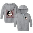 thumbnail image 1 of Infant Chad & Jake  Heather Gray Florida State Seminoles Retro Full-Zip Hoodie, 1 of 1