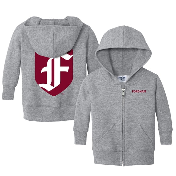 Infant Chad & Jake Heather Gray Fordham Rams Full-Zip Logo Hoodie