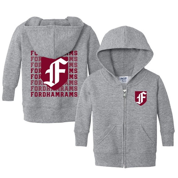 Infant Chad & Jake Heather Gray Fordham Rams Full-Zip Retro Hoodie