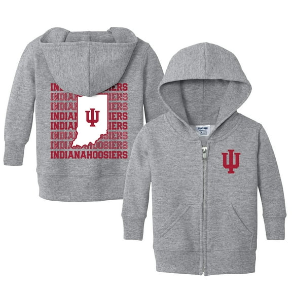 Infant Chad & Jake Heather Gray Indiana Hoosiers  Retro Full-Zip Hoodie
