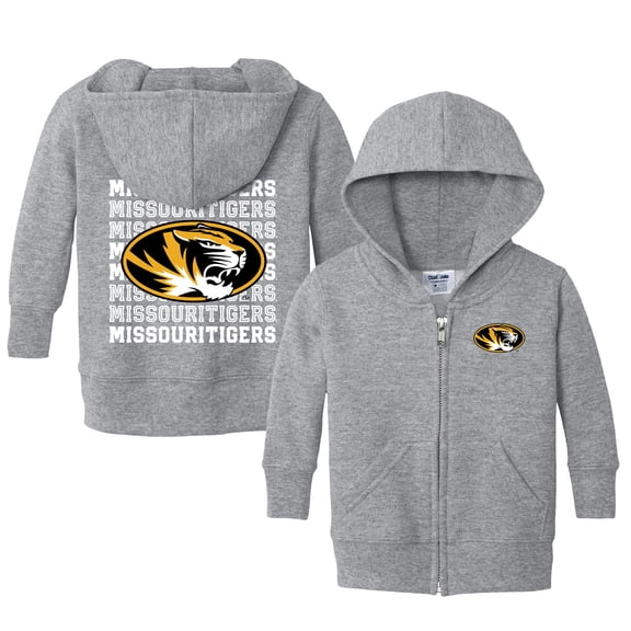 Infant Chad & Jake Heather Gray Missouri Tigers Retro Full-Zip Hoodie