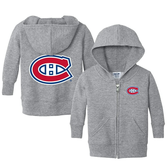 Infant Chad & Jake Heather Gray Montreal Canadiens Logo Full-Zip Hoodie